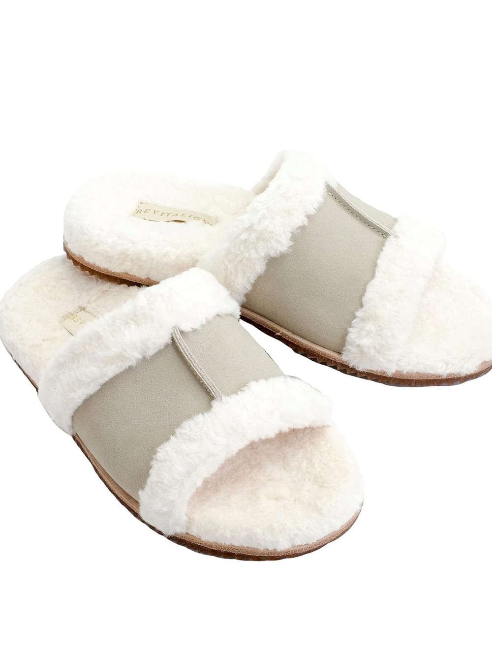 Revitalign Clara Orthotic Suede Slippers Gray Size 6